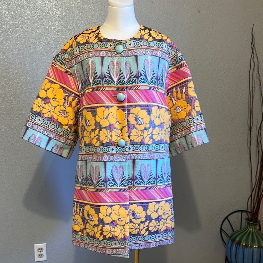 TWENTY-29 Colorful Floral Women's tapestry Coat size XL